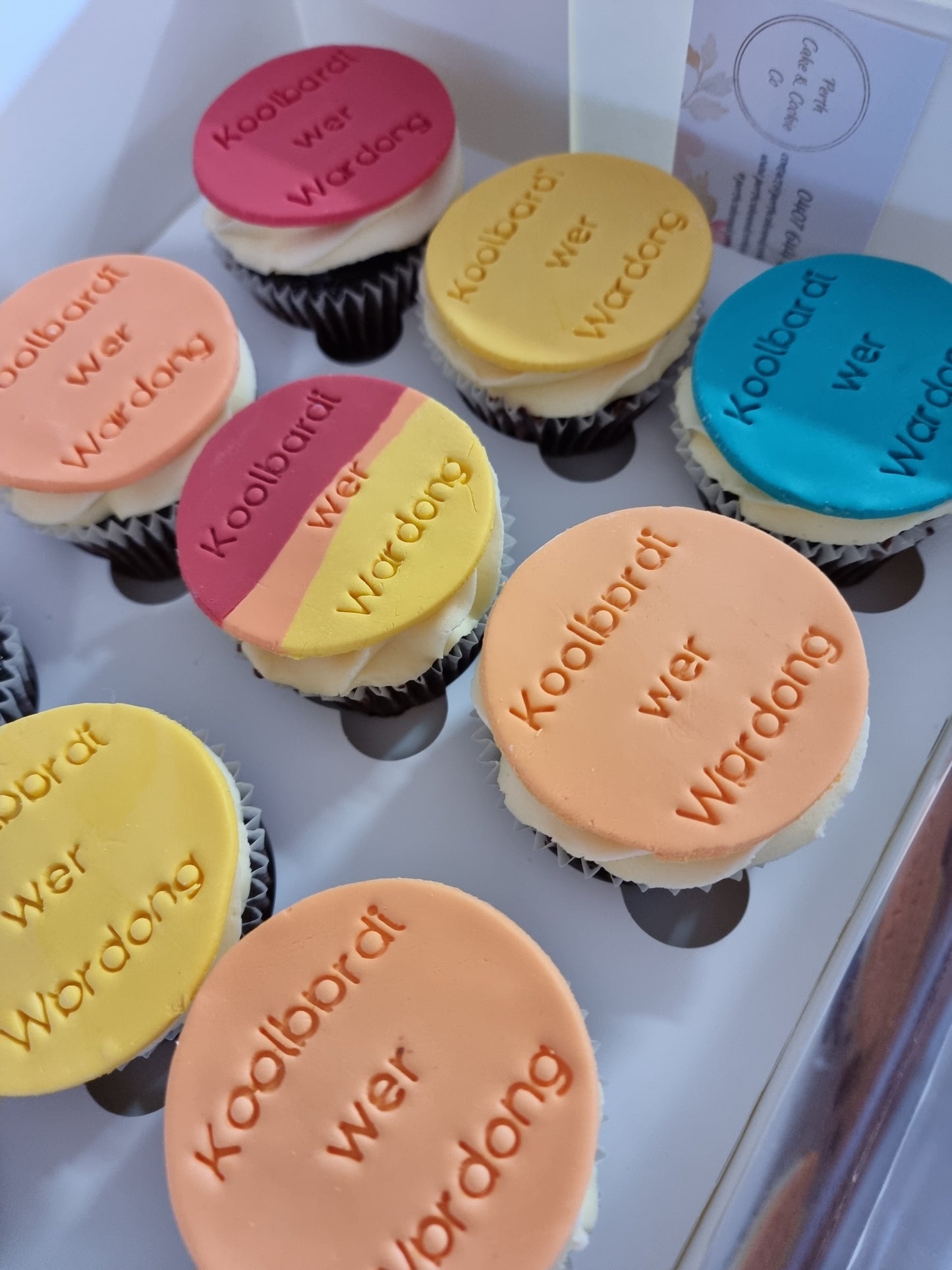 Fondant Embossed Cupcakes
