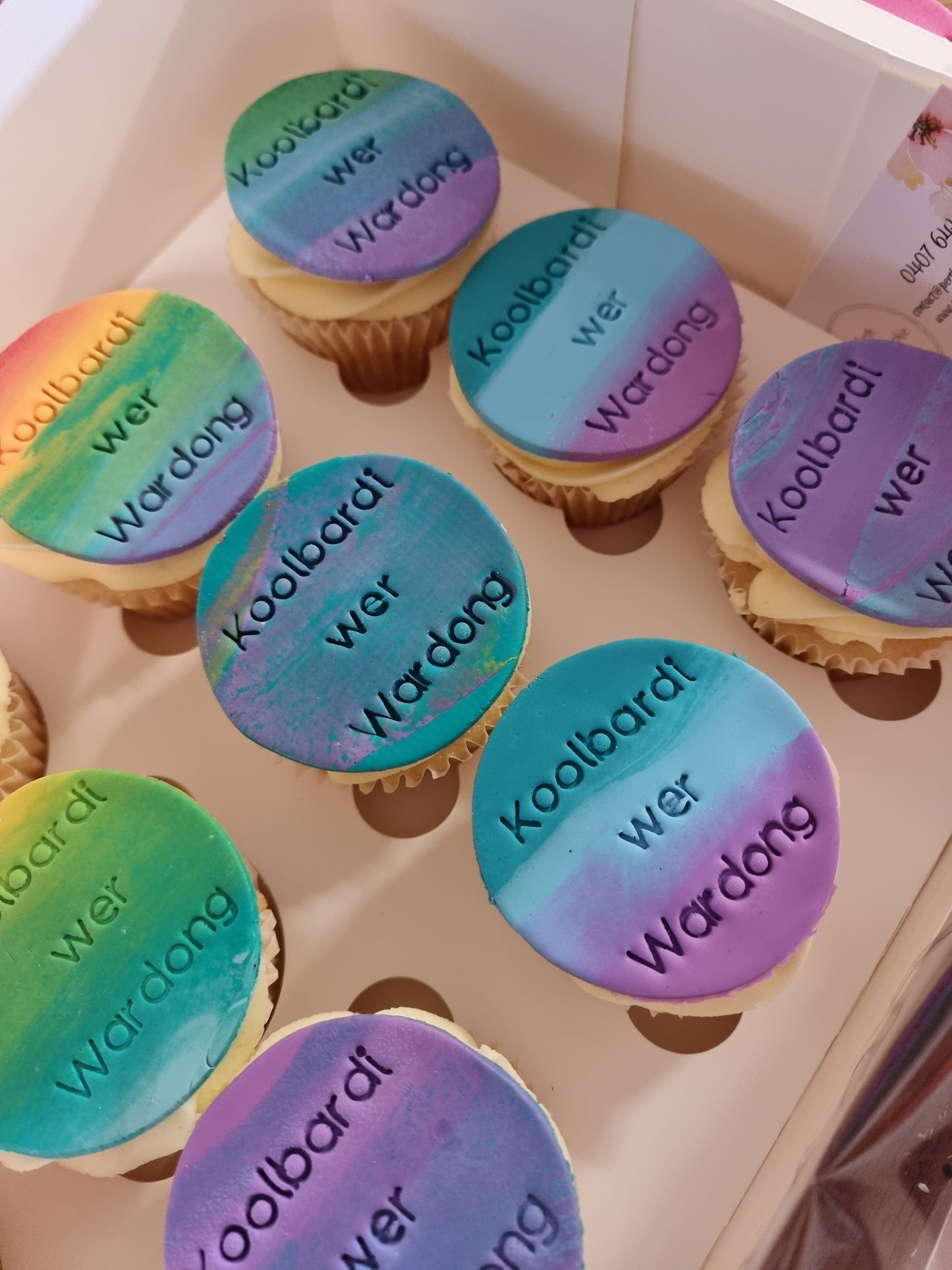 Fondant Embossed Cupcakes