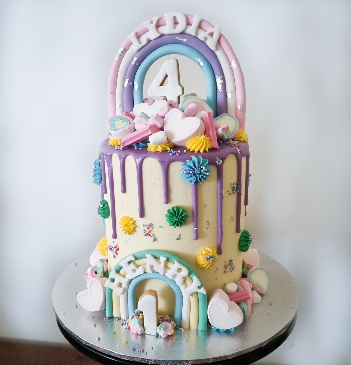 Lollie loaded rainbow cake perth