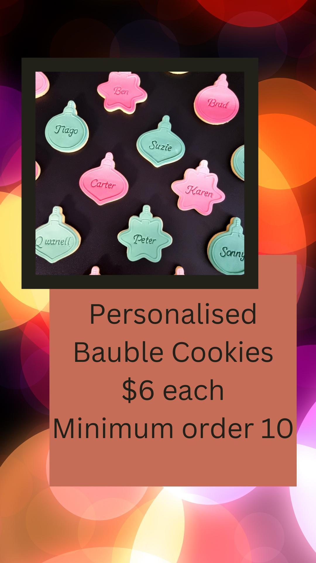 Personalised Bauble Cookies