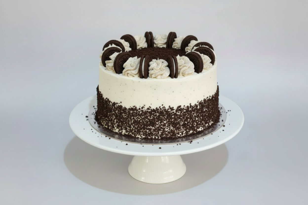 Chocolate oreo mudcake with oreo crumbs